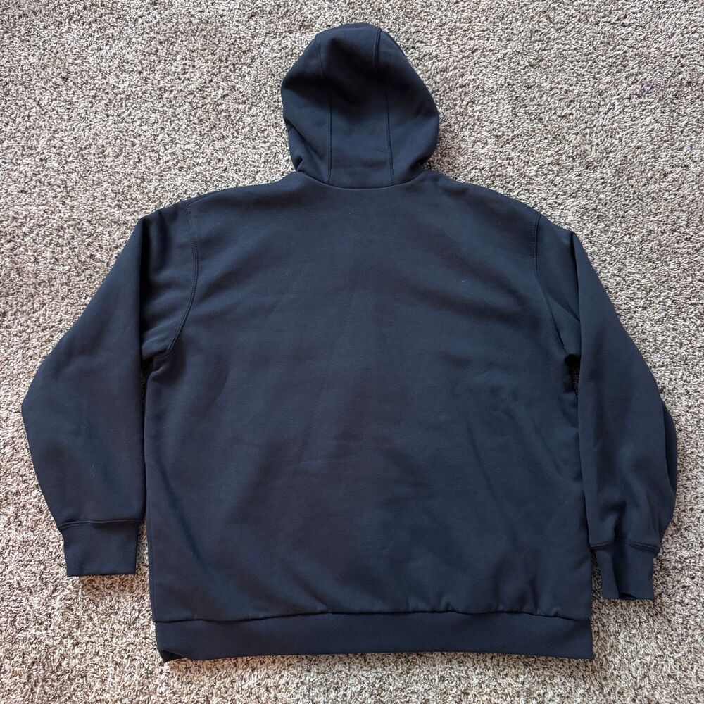 Carhartt Hoodie Mens XL Loose Fit Blue Thermal Lined Rain Defender Midweight - Picture 10 of 10